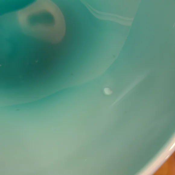 Beautiful Turquoise TEAL EMPOLI CASED GLASS PEDESTAL CANDY DISH - Picture 13 of 16